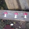 Fused Glass Toadstool Bunting