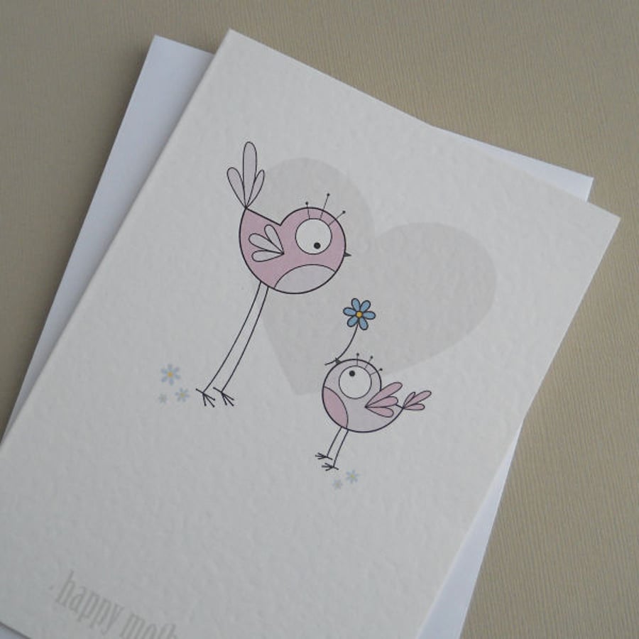 little bird mothers day card