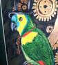 Steampunk style Amazon Parrot Original painting.   - Image 5