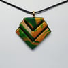 Polymer clay textured pendant 