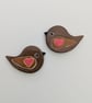 Clay bird fridge magnets, kitchen gift for a bird lover