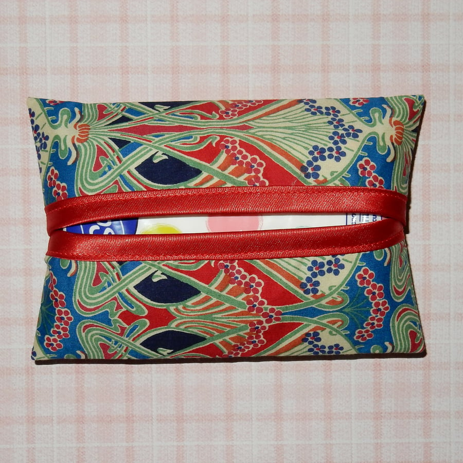 Pocket tissue holders - Liberty print red