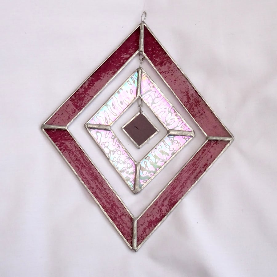 Three Diamond Suncatcher - Pink