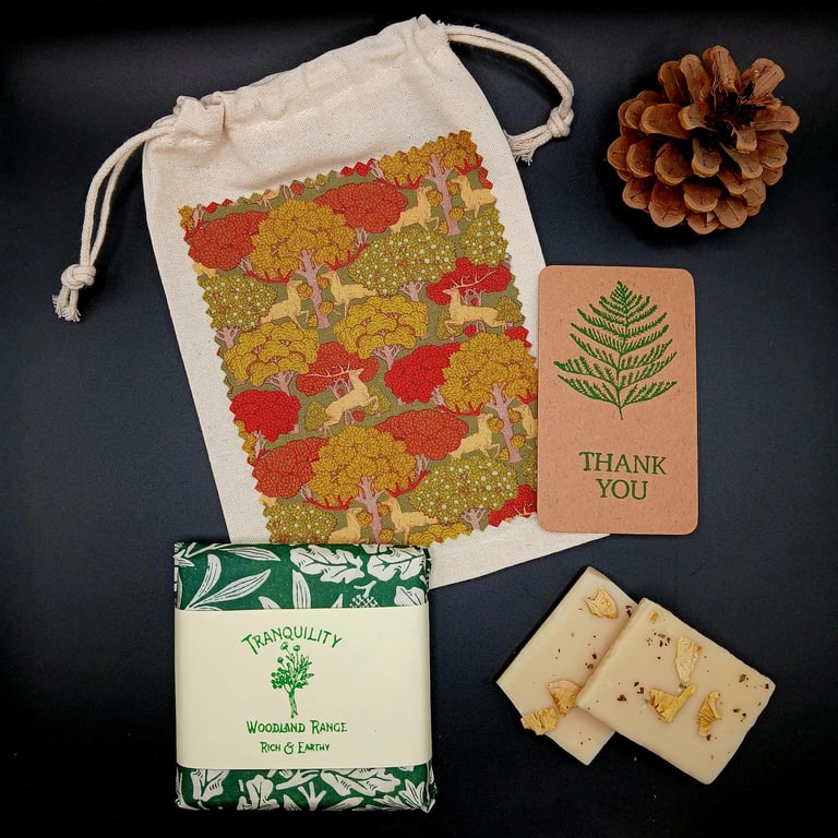 Botanical Wax Melts Woodland Walk & Maurice Verneuil Storage Bag Thank You Gift 