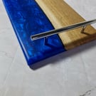 Oak and Blue Epoxy Charcuterie Board