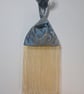 Teal blue and gold floral satin brocade Japanese knot bag - Image 2