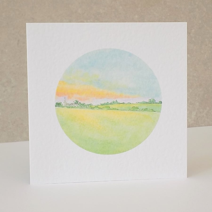 Countryside View Blank Card