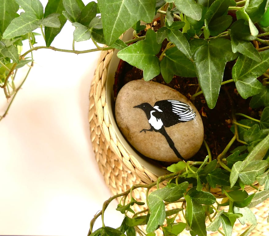 Magpie Story Stone - MADE TO ORDER