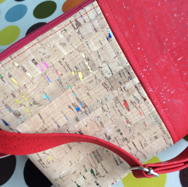 SALE. Small cork fabric crossbody bag, shoulder... Folksy