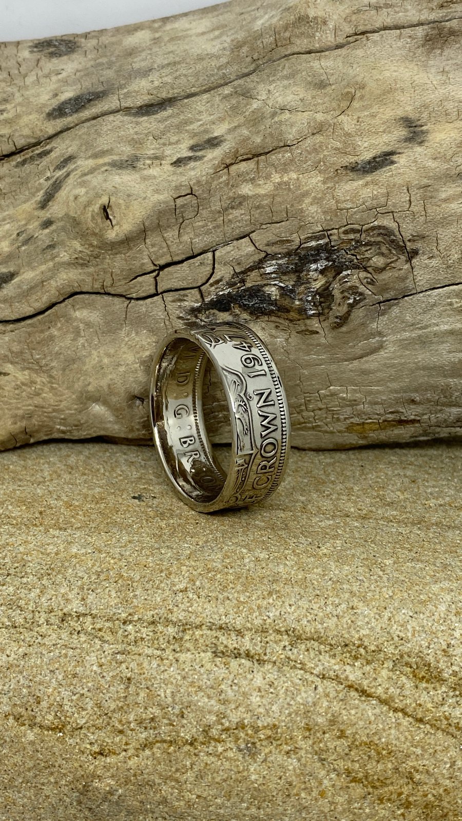 half crown coin ring 1947 to 1967 many sizes 