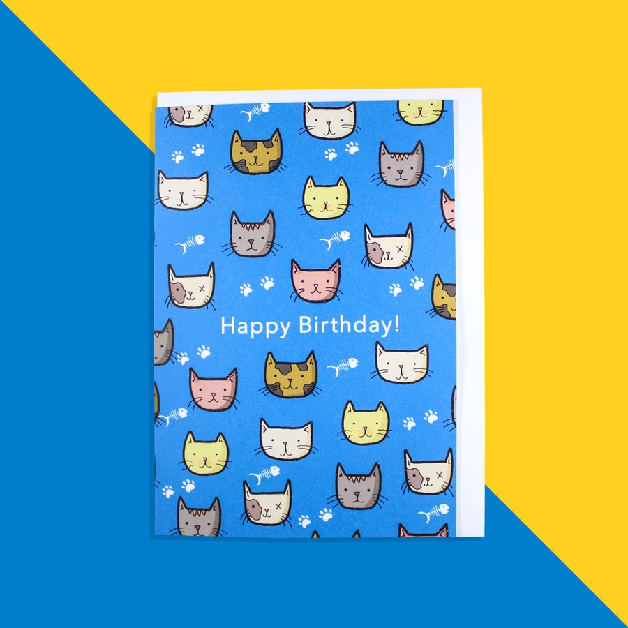 Cat Birthday Card - Happy Birthday