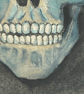 Smoky Joe - Original Blue Skull Watercolour Painting - Gothic Wall Art - Image 2