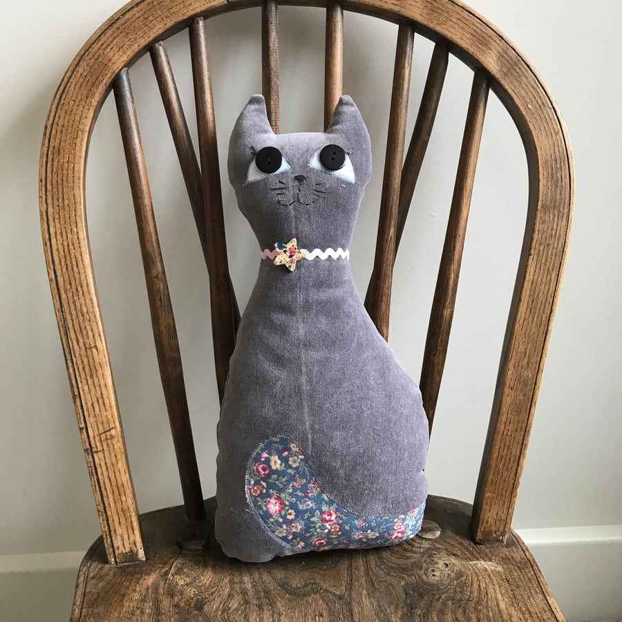 Grey Cat Cushion