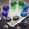 Fused glass stud earrings