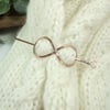 Shawl Pin, Copper Infinity Knot Celtic Clasp