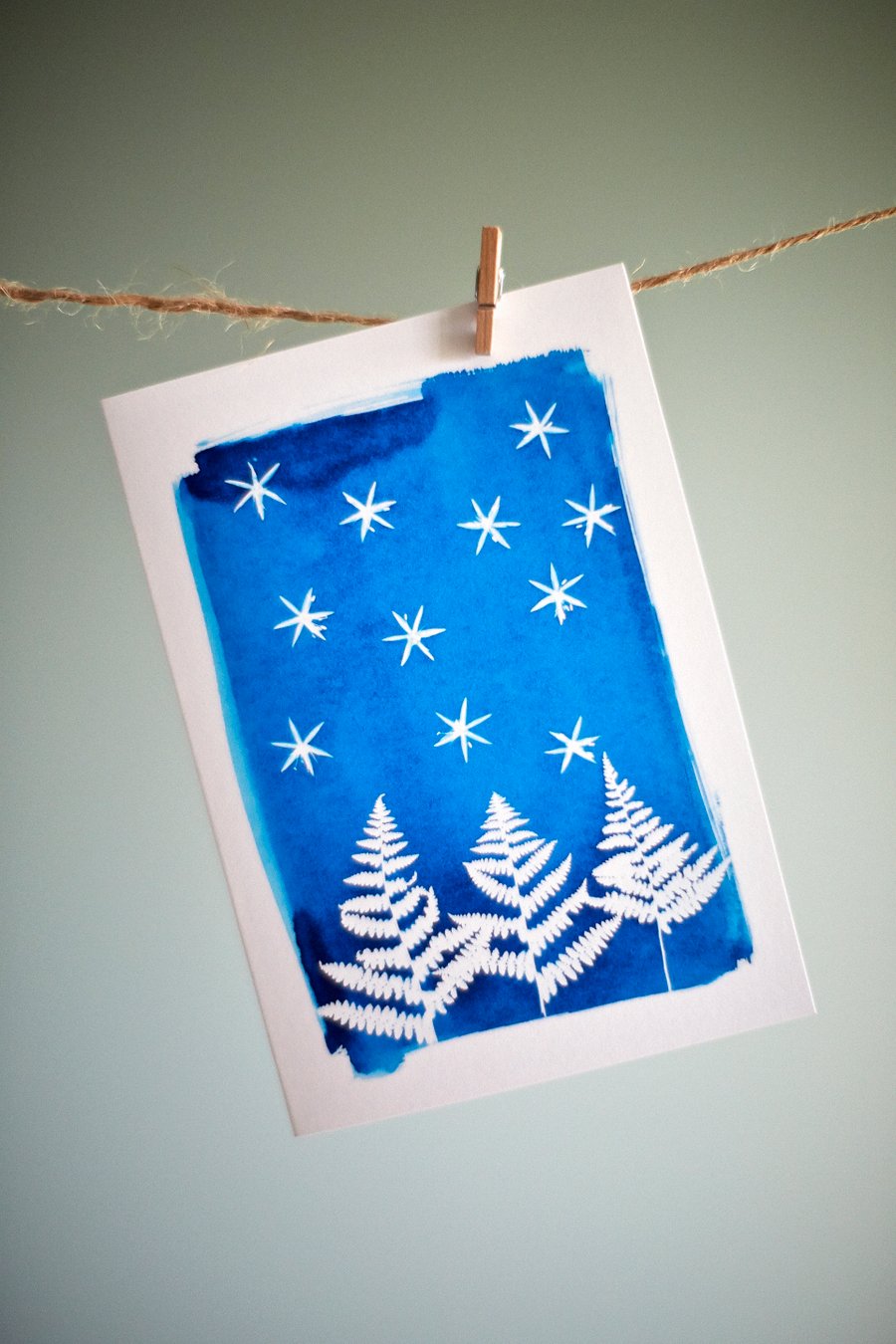 'Fern Trees' from original cyanotype