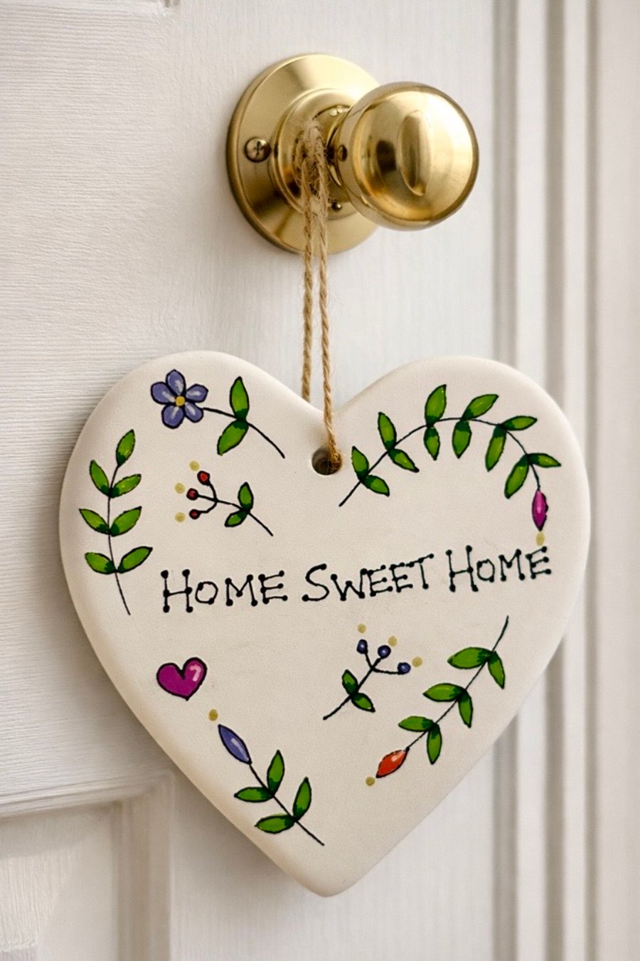 Home sweet home ceramic heart 