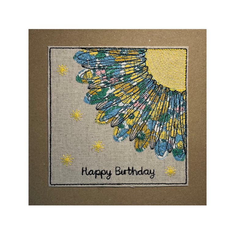 Daisy Liberty Floral Card. Birthday card