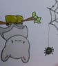 Halloween Card - Bat With Pumpkin Charm - Image 9