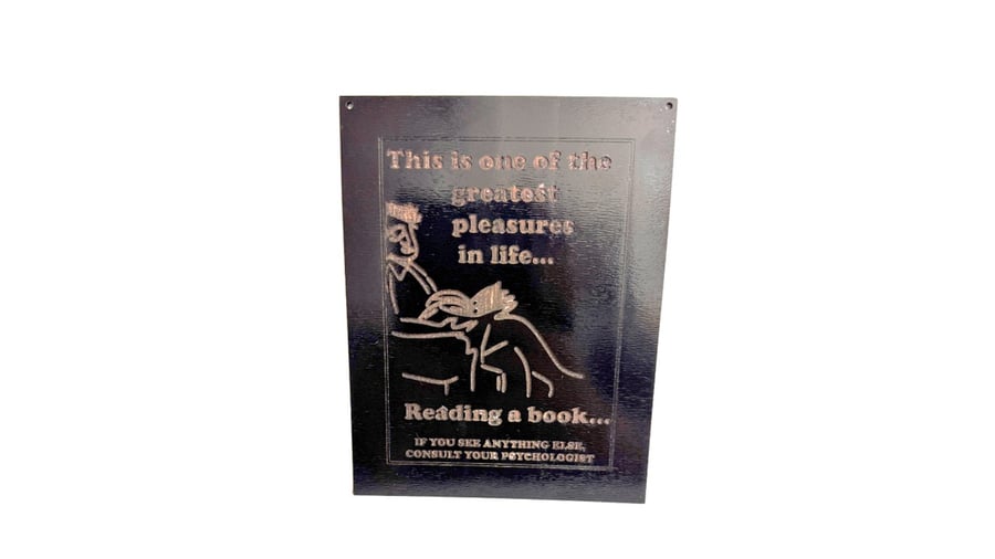 Funny “Reading a Book” Optical Illusion Sign