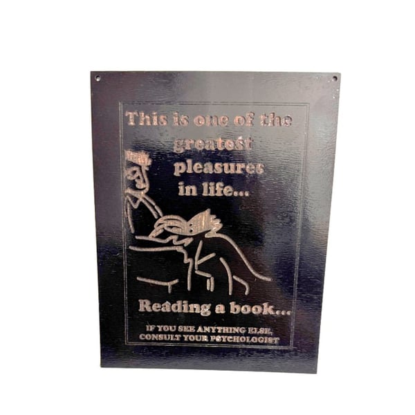 Funny “Reading a Book” Optical Illusion Sign