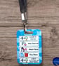 Blue Wash Face Routine PVC Card 5 Step Visual Checklist Lanyard Friendly - Image 5