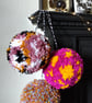 Hanging Pompom Decoration, Large Fluffy Pompom Bauble, Fibre Art. - Image 9
