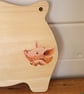 Pig Shaped Wooden Chopping Board Decorated With A Pig - Image 2