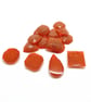 Gold Orange Glitter Cabochons, 15 Mini Flatback Glitter Gems - Image 6