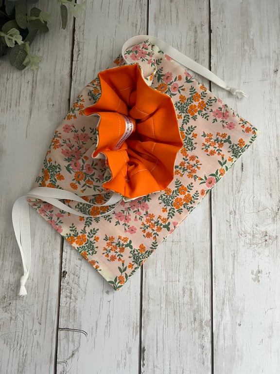 Fabric Drawstring Bag: Fully Lined Reusable Gift Bag, Toiletries Bag, Travel Bag