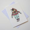 'Penguin in a Onesie' Giclee printed greetings card