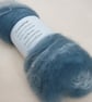 50g Indigo Blue Naturally Dyed BFL and Silk Wool Batt