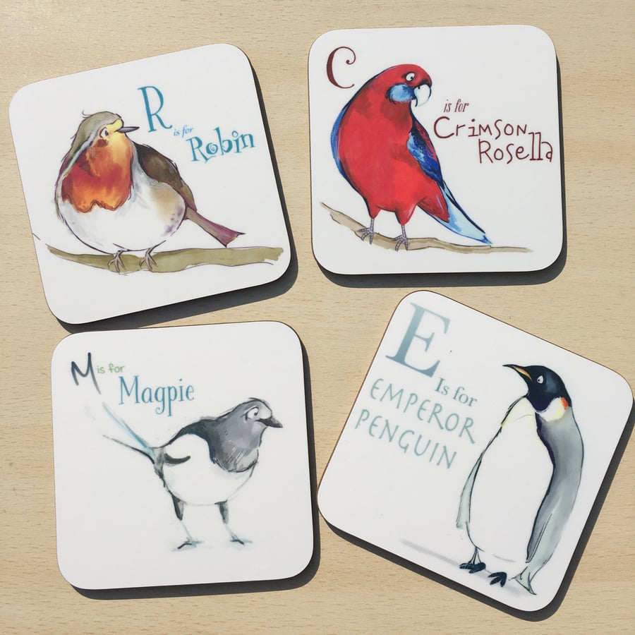 Bird Coasters (4 Pack)