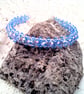 Crystal and Memory Wire Cuff With Safety Chain, Cuff Bracelet, Crystal Bracelet - Image 2
