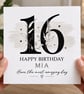 Personalised 16th Birthday Card For Her Daughter Sister Friend Niece - Image 2
