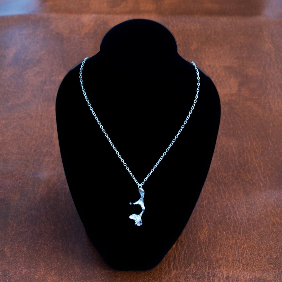 Unique Recycled Sterling Silver Pendant