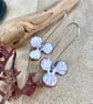Enamel orchid earrings - Image 2