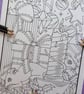 Mouse A4 Christmas Colouring Page Printable JPG by S Godwin Studio