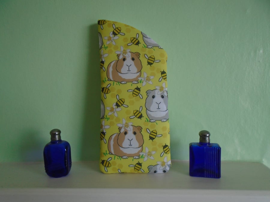 Bees & Guinea Pigs Glasses Case Lined & Padded 