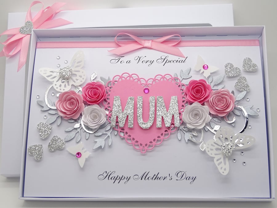 PERSONALISED Handmade BIRTHDAY Card 50th 60th 70th Any Age Mother's Day T243