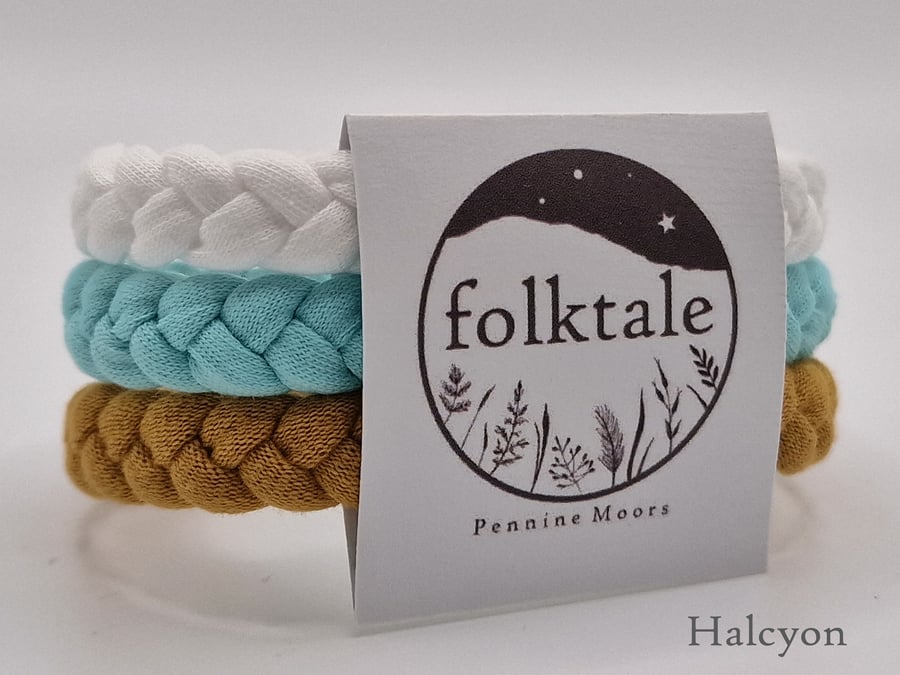 Halcyon - Handmade Recycled Cotton Yarn Bracelet - Size Medium - Limited Edition