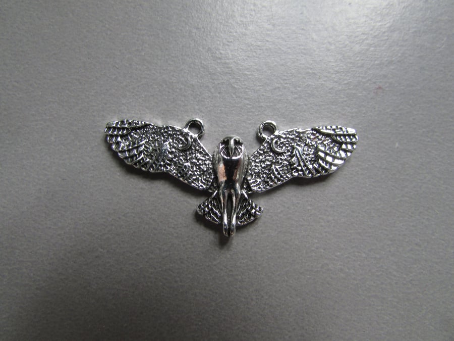 Silver Owl Connector Jewellery Charm Steampunk