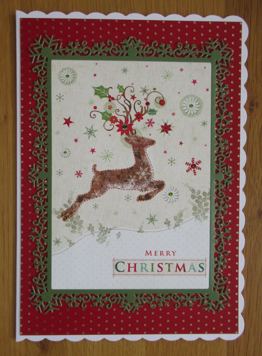 Prancing Deer - A5 Card - Folksy