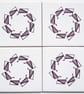 4 x Pink Geometric Ceramic Tile Coasters with Cork Backing - CLEARANCE PRICE - Image 1