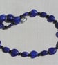Blue Jade Heart & Black Hematite Gemstone Statement Beaded Necklace - Image 4