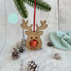 Rudolph Lindt Chocolate Decoration - Personalised Rudolph Christmas Decoration