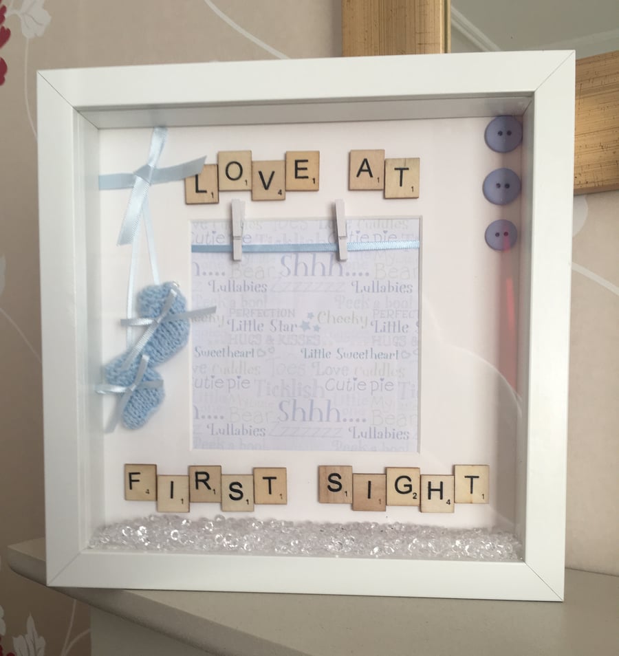  Personalised New Baby Frame, Christening Gift, Nursery Keepsake,Scan picture 