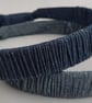 Ruffled Denim Hairband or Headband - Image 1