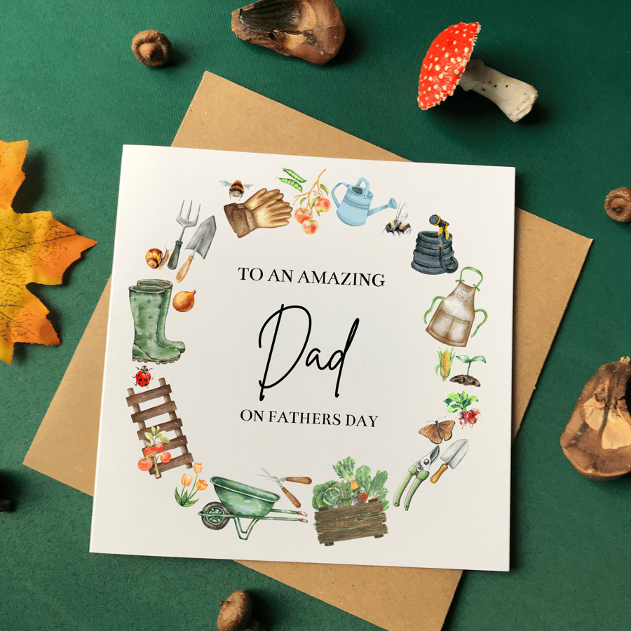 Gardening Dad Father's Day Card, Father's Day Card