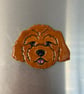 Ceramic cavapoo fridge magnet
